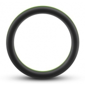 Черно-зеленое эрекционное кольцо Silicone Go Pro Cock Ring - Blush Novelties - в Магнитогорске купить с доставкой