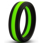 Черно-зеленое эрекционное кольцо Silicone Go Pro Cock Ring - Blush Novelties - в Магнитогорске купить с доставкой