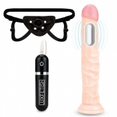 Регулируемые трусики с вибрирующей насадкой - 21 см. - Lux Fetish - купить с доставкой в Магнитогорске