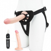 Регулируемые трусики с 2 насадками - 16 и 15 см. - Lux Fetish - купить с доставкой в Магнитогорске