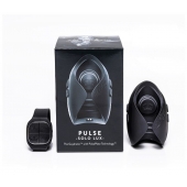 Темно-серый инновационный мужской осциллятор PULSE SOLO LUX с пультом ДУ - Hot Octopuss - в Магнитогорске купить с доставкой