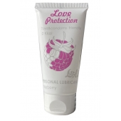 Лубрикант на водной основе с ароматом малины Love Protection Raspberry - 50 мл. - Lola Games - купить с доставкой в Магнитогорске