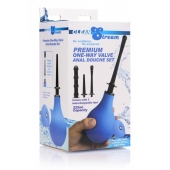 Анальный душ с 3 насадками Premium One-way Valve Anal Douche Set - XR Brands - купить с доставкой в Магнитогорске