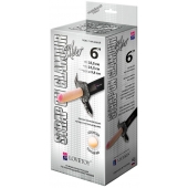 Пояс-трусики с насадкой Glamour Silver - 15,5 см. - LOVETOY (А-Полимер) - купить с доставкой в Магнитогорске