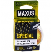 Презервативы с точками и рёбрами в пластиковом кейсе MAXUS Special - 3 шт. - Maxus - купить с доставкой в Магнитогорске