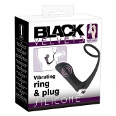 Черное эрекционное кольцо с анальной вибропробкой Vibrating Ring   Plug - Orion - в Магнитогорске купить с доставкой