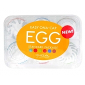 Набор из 6 мастурбаторов Tenga EGG Easy Beat с различным рельефом - Tenga - в Магнитогорске купить с доставкой
