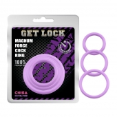 Набор из 3 сиреневых эрекционных колец Magnum Force Cock Ring - Chisa - в Магнитогорске купить с доставкой