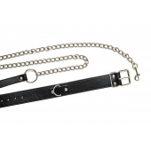 Черный ошейник с поводком Wild - Lola Games - купить с доставкой в Магнитогорске