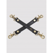 Черный фиксатор для манжет Bound to You Faux Leather Hogtie - Fifty Shades of Grey - купить с доставкой в Магнитогорске