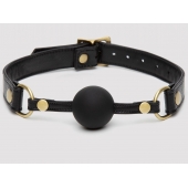 Черный кляп-шар Bound to You Faux Leather Ball Gag - Fifty Shades of Grey - купить с доставкой в Магнитогорске