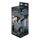 Черный женский пояс BEST SELECT с 3 насадками и вибрацией - LOVETOY (А-Полимер) - купить с доставкой в Магнитогорске