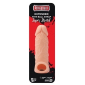 Телесная насадка EXTENDER WITH BALL STRAP 5.5 - 14 см. - Dream Toys - в Магнитогорске купить с доставкой