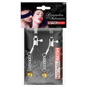 Оригинальные зажимы на соски с желтыми шариками - Notabu - купить с доставкой в Магнитогорске