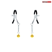 Оригинальные зажимы на соски с желтыми шариками - Notabu - купить с доставкой в Магнитогорске