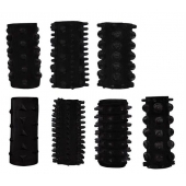 Набор из 7 черных насадок PENIS SLEEVES SET - Dream Toys - в Магнитогорске купить с доставкой