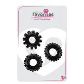 Набор из 3 черных эрекционных колец SET OF 3 COCKRINGS - Dream Toys - в Магнитогорске купить с доставкой