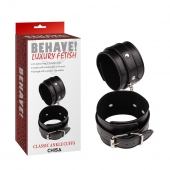 Черные оковы Classic Ankle Cuffs - Chisa - купить с доставкой в Магнитогорске