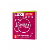 Презервативы с ароматом вишни LUXE Royal Cherry Collection - 3 шт. - Luxe - купить с доставкой в Магнитогорске