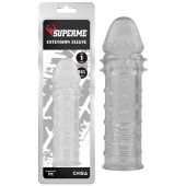 Прозрачная реалистичная насадка на пенис Extra Texture Sleeve - 16,2 см. - Chisa - в Магнитогорске купить с доставкой