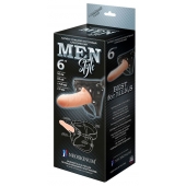 Телесный пустотелый харнесс MEN Style - 17,5 см. - LOVETOY (А-Полимер) - купить с доставкой в Магнитогорске