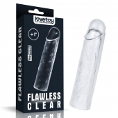 Прозрачная насадка-удлинитель Flawless Clear Penis Sleeve Add 1 - 15,5 см. - Lovetoy - в Магнитогорске купить с доставкой