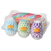 Набор из 6 мастурбаторов Tenga EGG IV с различным рельефом - Tenga - в Магнитогорске купить с доставкой