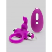 Лиловое виброкольцо с пультом ДУ Remote Control Cock Ring - Happy Rabbit - в Магнитогорске купить с доставкой