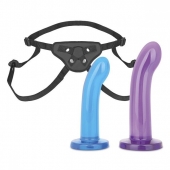 Страпон унисекс Beginners Strap-On с 2 насадками - 15 и 13 см. - Lux Fetish - купить с доставкой в Магнитогорске