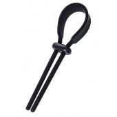 Черное эрекционное лассо на пенис Keb - A-toys - в Магнитогорске купить с доставкой