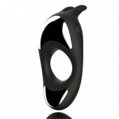 Черное эрекционное кольцо с двумя моторами Zeus Dual Vibe Cock Ring - FeelzToys - в Магнитогорске купить с доставкой