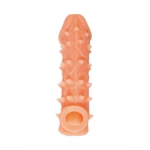 Телесная закрытая насадка с пупырышками Cock Sleeve Size M - 15,6 см. - KOKOS - в Магнитогорске купить с доставкой