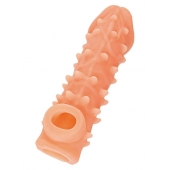 Телесная закрытая насадка с пупырышками Cock Sleeve Size L - 17,6 см. - KOKOS - в Магнитогорске купить с доставкой