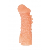 Телесная закрытая насадка с шершавой головкой Cock Sleeve Size L - 17,6 см. - KOKOS - в Магнитогорске купить с доставкой