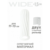 Белый фаллоудлинитель Homme Wide - 13 см. - Lola Games - в Магнитогорске купить с доставкой