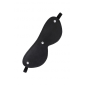 Черная кожаная маска Anonymo с мягким подкладом - ToyFa - купить с доставкой в Магнитогорске