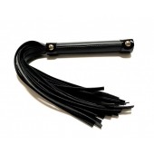 Черная плеть из эко-кожи - 42 см. - БДСМ Арсенал - купить с доставкой в Магнитогорске