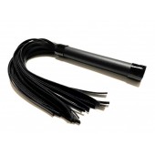 Черная плеть из эко-кожи - 42 см. - БДСМ Арсенал - купить с доставкой в Магнитогорске