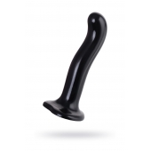 Черный стимулятор для пар P G-Spot Dildo Size L - 19 см. - Strap-on-me - в Магнитогорске купить с доставкой