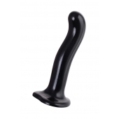 Черный стимулятор для пар P G-Spot Dildo Size L - 19 см. - Strap-on-me - в Магнитогорске купить с доставкой