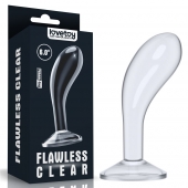 Прозрачный стимулятор простаты Flawless Clear Prostate Plug - 15 см. - Lovetoy - в Магнитогорске купить с доставкой