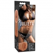 Мастурбатор-вагина цвета карамели Julieta с вибрацией - Blush Novelties - в Магнитогорске купить с доставкой