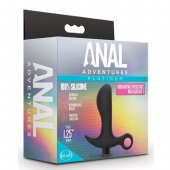 Черный анальный вибратор Silicone Vibrating Prostate Massager 01 - 10,8 см. - Blush Novelties - в Магнитогорске купить с доставкой