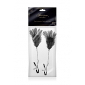 Зажимы для сосков с черными перьями Sweet Caress Feather Nipple Clumps - Sweet Caress - купить с доставкой в Магнитогорске