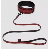 Стильный ошейник с поводком Reversible Faux Leather Collar and Lead - Fifty Shades of Grey - купить с доставкой в Магнитогорске