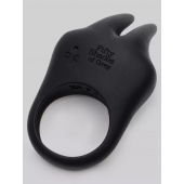 Черное эрекционное виброкольцо Sensation Rechargeable Vibrating Rabbit Love Ring - Fifty Shades of Grey - в Магнитогорске купить с доставкой