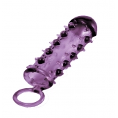Закрытая фиолетовая насадка с пупырышками SAMURAI PENIS SLEEVE PURPLE - 14,5 см. - NMC - в Магнитогорске купить с доставкой