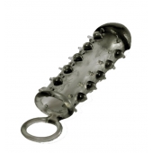 Дымчатая стимулирующая насадка с закрытой головкой SAMURAI PENIS SLEEVE BLACK - 14,5 см. - NMC - в Магнитогорске купить с доставкой