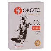 Ультратонкие презервативы OKOTO Ultra Thin - 3 шт. - Sitabella - купить с доставкой в Магнитогорске
