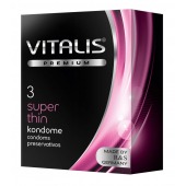 Ультратонкие презервативы VITALIS PREMIUM super thin - 3 шт. - Vitalis - купить с доставкой в Магнитогорске